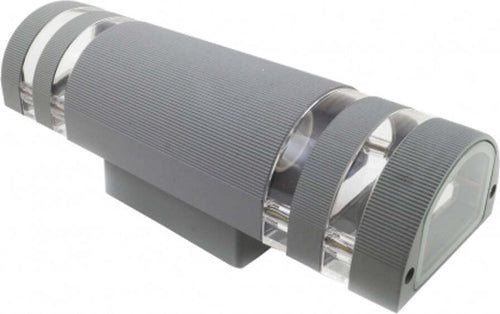 Applique Plafoniera Doppio Faretto Fascio Dw Grigio Tondo 9,5x31cm Luce A Parete Illuminazione/Illuminazione per esterni/Lampade da parete Trade Shop italia - Napoli, Commerciovirtuoso.it