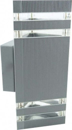 Applique Plafoniera Doppio Faretto Fascio Dw Grigio Triangolare 10,7x32 Cm Luce Illuminazione/Illuminazione per esterni/Lampade da parete Trade Shop italia - Napoli, Commerciovirtuoso.it