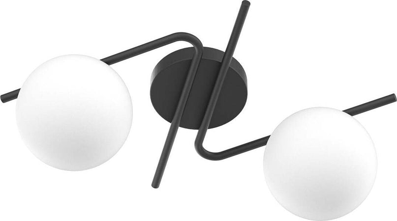 Applique-plafoniera-moderna-Top-Light-HOLLY-1201-2-E27-led-lampada-parete-soffitto-sfera-vetro