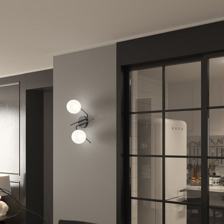 Applique-plafoniera-moderna-Top-Light-HOLLY-1201-2-E27-led-lampada-parete-soffitto-sfera-vetro