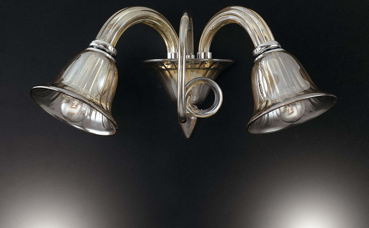 Applique Poseidon Champagne 2Xe14 37X23,5X37Cm Illuminazione/Illuminazione per interni/Illuminazioni per pareti/Applique Led Mall Home - Napoli, Commerciovirtuoso.it