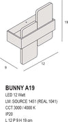 Applique-Promoingross-BUNNY-A23-LED-CCT-1907LM-lampada-parete-moderna
