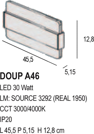 Applique-Promoingross-DOUP-A46-LED-CCT-1950LM-lampada-parete-biemissione