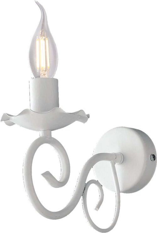 Applique-Provenzale-Alma-1-Luce-Ferro-Battuto-Bianco-Shabby