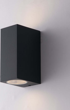 Applique Qubo Antracite 2Xgu10 Ip54 15,1X9,3X6,7Cm Illuminazione/Illuminazione per interni/Illuminazioni per pareti/Applique Led Mall Home - Napoli, Commerciovirtuoso.it