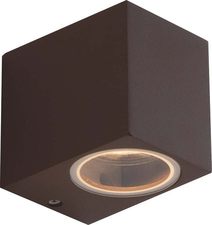 Applique Qubo Corten 1Xgu10 Ip54 9,3X8X6,7Cm Illuminazione/Illuminazione per interni/Illuminazioni per pareti/Applique Led Mall Home - Napoli, Commerciovirtuoso.it