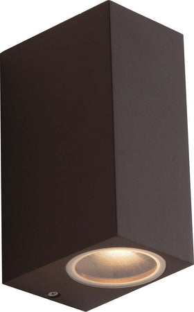 Applique Qubo Corten 2Xgu10 Ip54 15,1X9,3X6,7Cm Illuminazione/Illuminazione per interni/Illuminazioni per pareti/Applique Led Mall Home - Napoli, Commerciovirtuoso.it