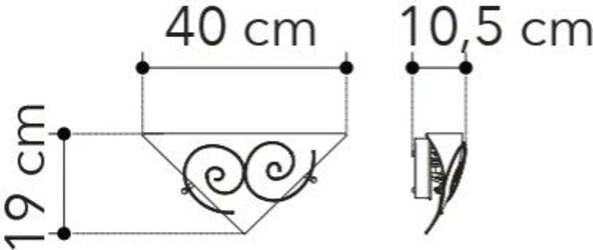 Applique-Ricciolo-Bianco-1Xe27-40X19Cm