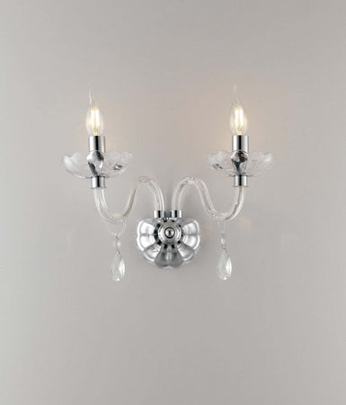 Applique Riflesso Cromo 2Xe14 40X35X18Cm Illuminazione/Illuminazione per interni/Illuminazioni per pareti/Applique Led Mall Home - Napoli, Commerciovirtuoso.it