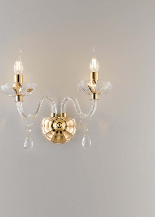 Applique Riflesso Oro 2Xe14 40X35X18Cm Illuminazione/Illuminazione per interni/Illuminazioni per pareti/Applique Led Mall Home - Napoli, Commerciovirtuoso.it