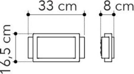Applique-Righe-Bianca-1Xe27-33X16,5Cm