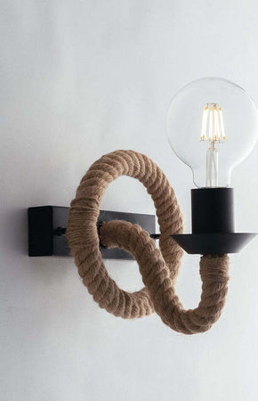 Applique Rope In Corda 1Xe27 18X19X20,5Cm Illuminazione/Illuminazione per interni/Illuminazioni per pareti/Applique Led Mall Home - Napoli, Commerciovirtuoso.it