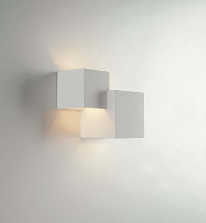 Applique Rubik Bianco 2Xg9 19,5X16X11,5Cm Illuminazione/Illuminazione per interni/Illuminazioni per pareti/Applique Led Mall Home - Napoli, Commerciovirtuoso.it