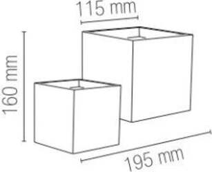 Applique-Rubik-Bianco-2Xg9-19,5X16X11,5Cm