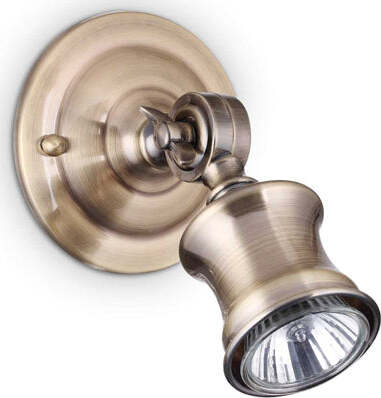 Applique-Rustica-Country-Barber-Metallo-Ottone-Brunito-1-Luce-7W-3000K-L-Calda