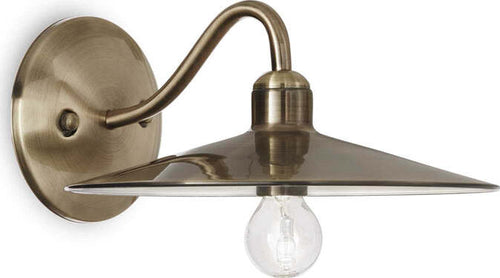 Applique-Rustica-Country-Cantina-Metallo-Ottone-Brunito-1-Luce-E14