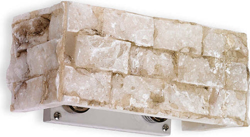 Applique-Rustica-Country-Carrara-Alabastro-2-Luci-G9-3W-3000K-Luce-Calda