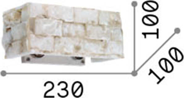 Applique-Rustica-Country-Carrara-Alabastro-2-Luci-G9-3W-3000K-Luce-Calda