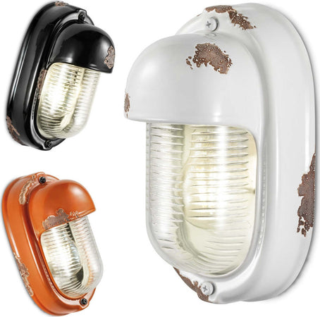 Applique-rustica-Ferroluce-Retrò-VINTAGE-C292-E27-LED-ceramica-lampada-parete