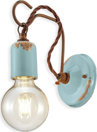 Applique-rustica-Ferroluce-Retrò-VINTAGE-C665-E27-LED-ceramica-lampada-parete