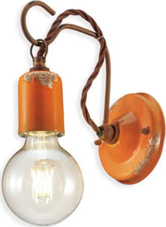 Applique-rustica-Ferroluce-Retrò-VINTAGE-C665-E27-LED-ceramica-lampada-parete