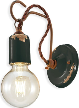 Applique-rustica-Ferroluce-Retrò-VINTAGE-C665-E27-LED-ceramica-lampada-parete