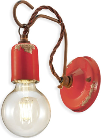 Applique-rustica-Ferroluce-Retrò-VINTAGE-C665-E27-LED-ceramica-lampada-parete