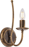 Applique-Rustico-Botte-1-Luce-In-Ferro-Battuto-Marrone-E-Oro