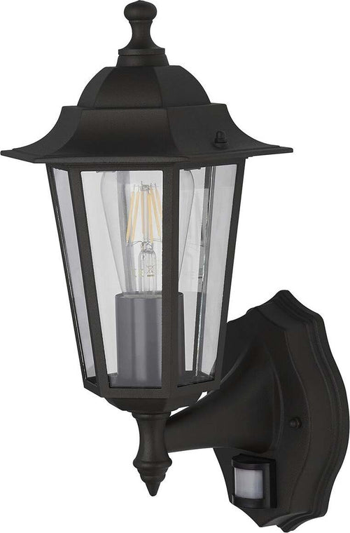 Applique-Rustico-Country-Alex-Acciaio-Nero-Vetro-Trasparente-1-Luce-E27