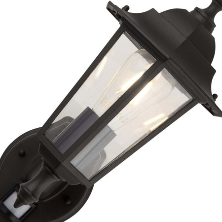 Applique-Rustico-Country-Alex-Acciaio-Nero-Vetro-Trasparente-1-Luce-E27