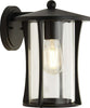 Applique-Rustico-Country-Pagoda-Alluminio-Nero-Vetro-Trasparente-1-Luce-E27