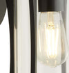 Applique-Rustico-Country-Pagoda-Alluminio-Nero-Vetro-Trasparente-1-Luce-E27