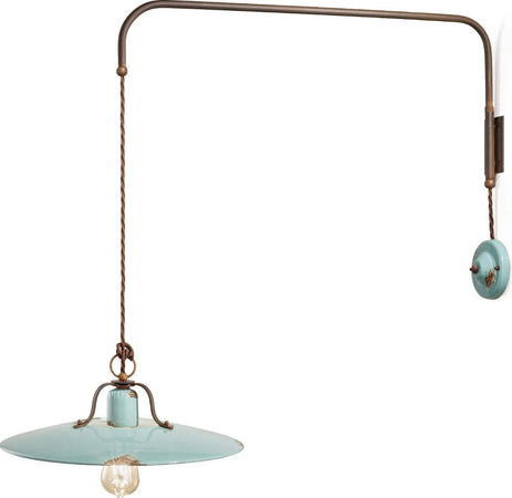 Applique-rustico-Ferroluce-Retrò-COUNTRY-C1447-E27-LED-ceramica-braccio-orientabile