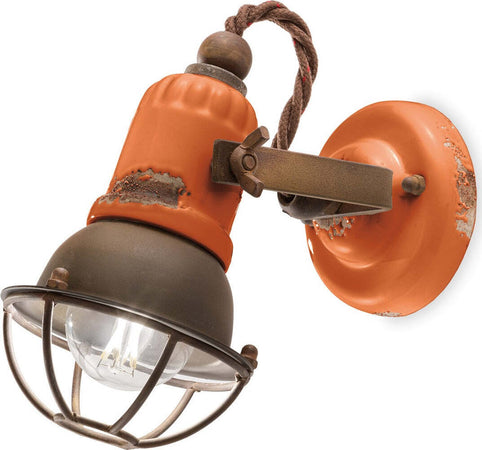 Applique-rustico-Ferroluce-Retrò-LOFT-C1675-1-E14-LED-ceramica-lampada-parete