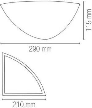 Applique-Santorini-Bianco-1Xe14-29X21X11,5Cm