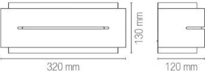 Applique-Scott-Bianco-2Xe14-32X12X13Cm