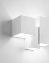 Applique-SF-HERAEA-T205-G9-LED-Sforzin-Illuminazione-gesso-verniciabile-biemissione-lampada-parete-moderna-parallelepipedo