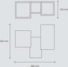 Applique-SF-HERAEA-T205-G9-LED-Sforzin-Illuminazione-gesso-verniciabile-biemissione-lampada-parete-moderna-parallelepipedo