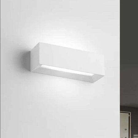 Applique-SF-HERMIONE-T208-G9-LED-22CM-gesso-bianco-verniciabile-lampada-parete-biemissione-luce-indiretta-interno