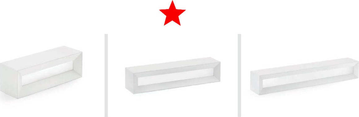 Applique-SF-HERMIONE-T209-G9-LED-35CM-gesso-bianco-verniciabile-lampada-parete-biemissione-luce-indiretta-interno