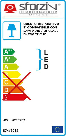 Applique-SF-PARO-T269-G9-LED-Sforzin-Illuminazione-gesso-lampada-parete-moderna-biemissione-luce-indiretta-multiluce