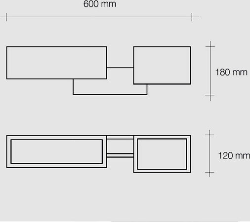 Applique-SF-PARO-T270-G9-LED-Sforzin-Illuminazione-gesso-lampada-parete-moderna-biemissione-luce-indiretta-multiluce