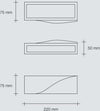 Applique-SF-PELLENE-T200-G9-LED-22CM-gesso-bianco-verniciabile-lampada-parete-biemissione-luce-indiretta-interno