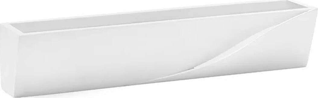 Applique-SF-PELLENE-T201-G9-LED-35.5CM-gesso-bianco-verniciabile-lampada-parete-biemissione-luce-indiretta-interno