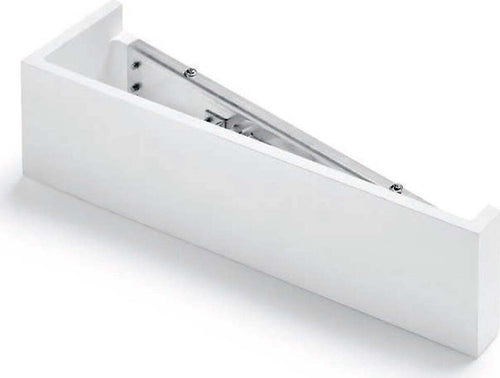 Applique-SF-TEOS-T174.11-G9-LED-34.5CM-gesso-bianco-verniciabile-lampada-parete-biemissione-interno