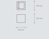 Applique-Sforzin-Illuminazione-IONIA-T98-G9-LED-cubo-lampada-parete-gesso-bianco-dipingere-IP20