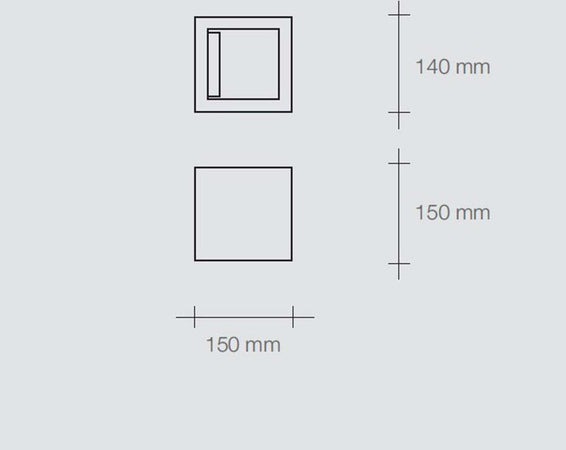 Applique-Sforzin-Illuminazione-IONIA-T98-G9-LED-cubo-lampada-parete-gesso-bianco-dipingere-IP20