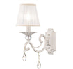 Applique-Shabby-Chic-Grace-Metallo-Bianco-1-Luce-Diffusore-Bianco