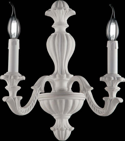 Applique-Shabby-Chic-Leonardo-Bianco-2-Luci-E14