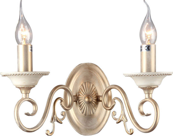 Applique-Shabby-Chic-Perla-Metallo-Crema-E-Oro-2-Luci